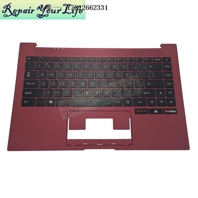 電腦零件山寨Positivo Motion Plus Q464B SCDY300-16-2 鍵盤紅色C殼 BR筆電配件