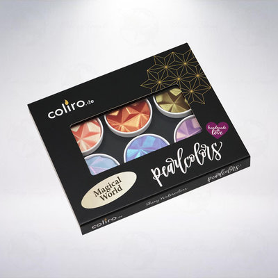 德國 Coliro Watercolor Palette 馬口鐵盒裝珠光水彩粉餅組: 魔法世界