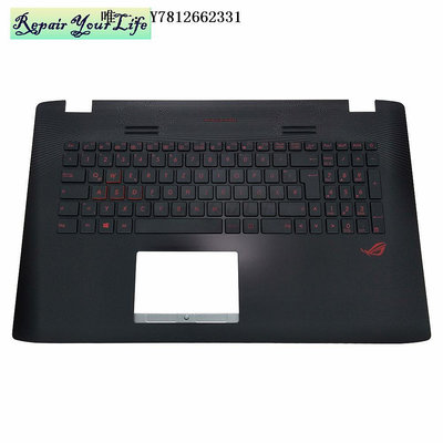 電腦零件華碩 Asus GL752V GL752VL GL752VW 鍵盤 黑色C殼紅字背光GR筆電配件