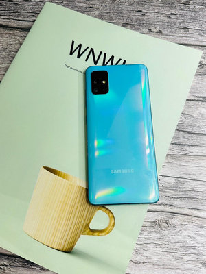 勝利店-二手機#中古機SAMSUNG Galaxy A51 (6G+128G) 藍色 (已過保)