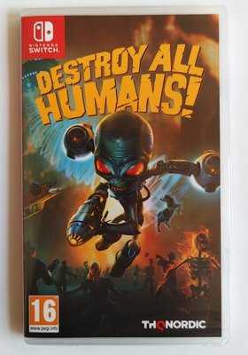 易匯空間 NS switch游戲 毀滅全人類 Destroy all Humans! 英文中文FPS射擊 限YH1234