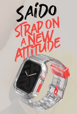 不鏽鋼扣環 Skinarma Saido 44/45mm 共用款 for Apple Watch 街頭潮流一體成形錶帶
