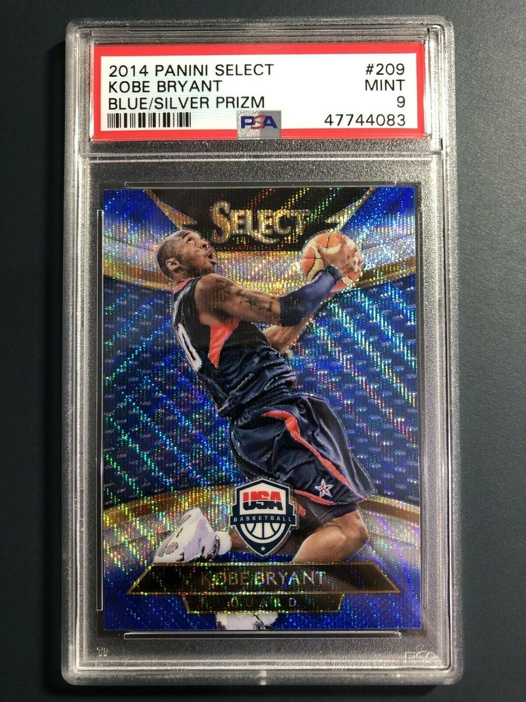 2014 SELECT #209 BLUE/SILVER PRIZM KOBE BRYANT USA