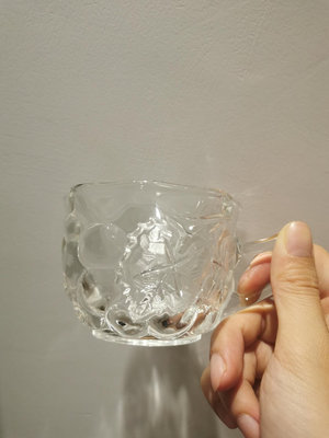 #咖啡杯 日本回流soga浮雕水晶玻璃咖啡杯單杯