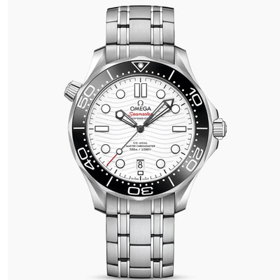 OMEGA 210.30.42.20.04.001 歐米茄 手錶 42mm 海馬300 白面盤 陶瓷圈 鋼錶帶