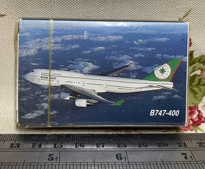 龍廬-自藏出清~航空公司撲克牌EVA AIR長榮航空飛機B747-400圖案撲克牌/只有1副
