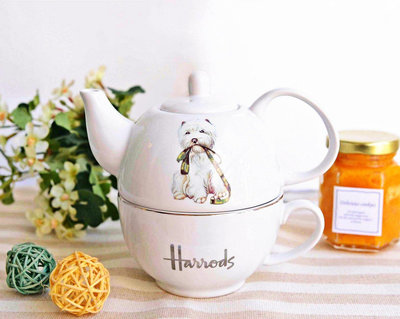 茶藝師 陶瓷杯套裝哈羅斯英國倫敦出口harrods馬克杯茶壺骨瓷歐式茶杯熊