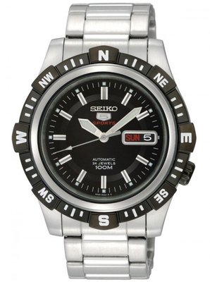 SEIKO WATCH 精工100M潛水黑面夜光方位框24石機械自動上鍊鋼帶腕錶 型號：SRP139K1【神梭鐘錶】