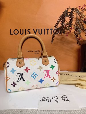 Louis Vuitton LV vintage 村上隆 白彩 mini speedy 迷你波士頓 m92645