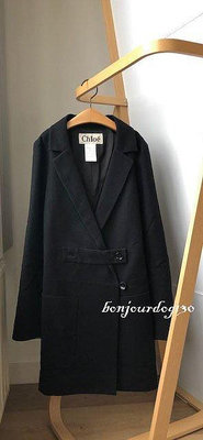 轉賣Bounjpurdpg130九成新Chloe黑色毛料西裝外套34法國製