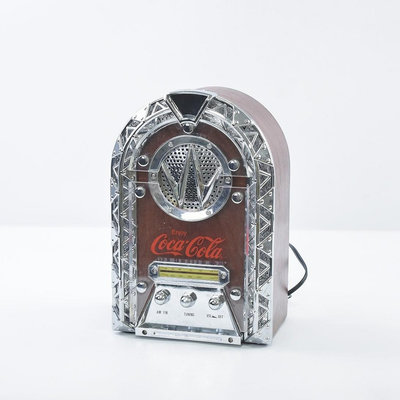 《玖隆蕭松和 挖寶網U》A倉 早期 Coca-Cola 可口可樂 復古收音機 收藏擺飾 擺件 重約 1.1kg (16168)