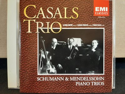 Casals Trio,Mendelssohn&Schumann-P.trios,卡薩爾斯三重奏團-演繹孟德爾頌&舒曼-鋼琴三重奏，日本版，如新