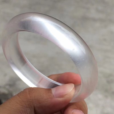 緬甸天然高冰種玻璃種水沫玉石英質玉手鐲玉鐲-Y9739