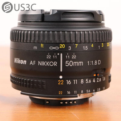 【US3C-板橋店】【一元起標 】尼康 Nikon AF 50mm F1.8D 單眼鏡頭 標準大光圈定焦鏡頭 恆定光圈 人像鏡 二手鏡頭