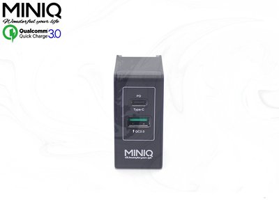 商檢認證MINIQ 36W QC3.0快充+PD Type-C/USB-A 雙孔高速閃充充電器 AC-DK23T