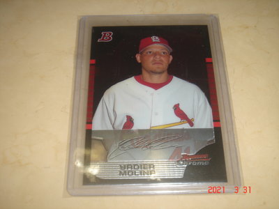 美國職棒 Cardinals Yadier Molina 2005 Bowman Draft Chrome 球員卡