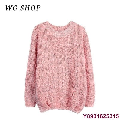 糖果小屋WG SHOP 毛衣女 時尚簡約設計女裝套衫長袖休閒寬鬆毛衣