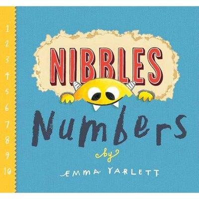 英文繪本 書刊 啃書小黃怪學數數 英文原版 Nibbles Numbers 紙板書 數字啟蒙 兒童認知識物繪本