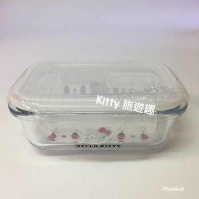[Kitty 旅遊趣] Hello Kitty 耐熱玻璃食物罐 保鮮盒 料理收納盒 凱蒂貓 My Melody 美樂蒂