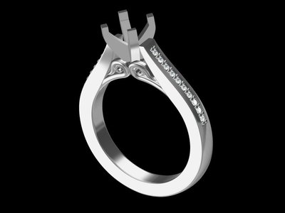 18K金鑽石1克拉空台 婚戒指鑽戒台女戒線戒 款號RD21472 特價23,900 另售GIA鑽石裸石