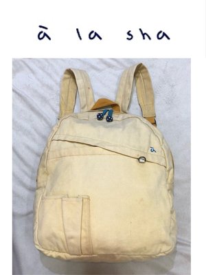 低價競標～【a la sha】專櫃 棉質購物袋 阿財-後背包 雙肩包 休閒運動托特包 時尚環保