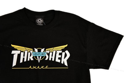 【 K.F.M 】THRASHER VENTURE COLLAB T-Shirt 聯名款 美國圓筒Tee 短T 短袖
