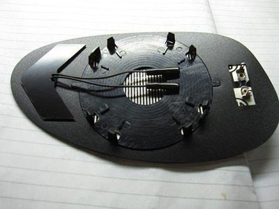 (柚子車舖) BMW 1990-2005 SERIES 3 E36 E46 鉻鏡雙箭頭LED電熱除霧鏡片(專用卡榫)