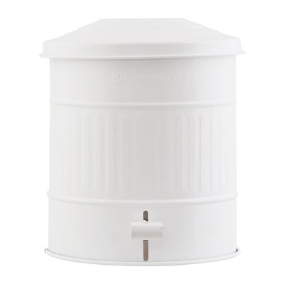 【丹麥House Doctor】白色金屬垃圾桶 15L 白色垃圾桶 鐵製垃圾桶 腳踏式垃圾桶 踏板式垃圾桶