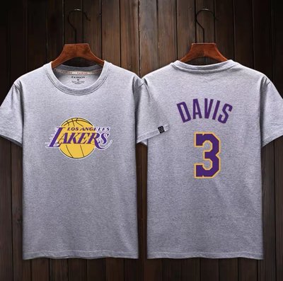 🌈戴維斯Anthony Davis短袖棉T恤上衣🌈NBA湖人隊Nike耐克愛迪達運動籃球衣服T-shirt男裝465