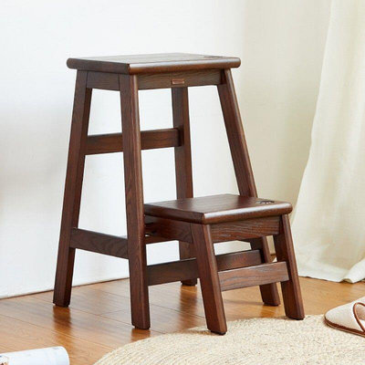 實木折疊椅子多功能凳子換鞋凳梯凳登高梯子家用高板凳廚房防滑椅 自行安裝