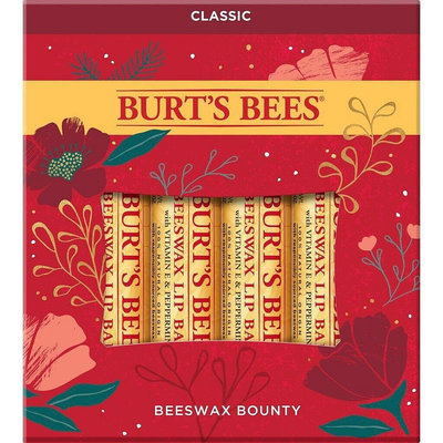 【雷恩的美國小舖】Burt’s Bees 蜂蠟護唇膏 蜂蠟護唇膏4件組 蜂蠟 護唇膏 保濕護唇膏 17g