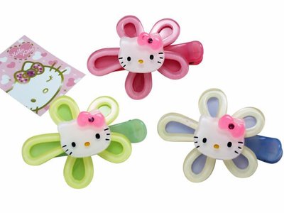 【卡漫迷】 Hello Kitty 花朵 髮夾 三色選一 ㊣版 髮飾 瀏海 裝飾 韓版 飾品 花朵款 凱蒂貓