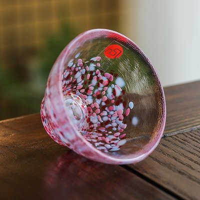 日本進口津輕創意彩色手工玻璃杯日式清酒杯小酒杯禮物杯子禮盒裝滿額免運