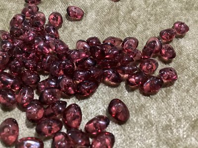 DIY 創意 飾品 壓克力 塑料 糖果色 不規則 仿石頭 8.5mm 透明 紫紅色 碧璽色 石頭珠  $20/份 55顆