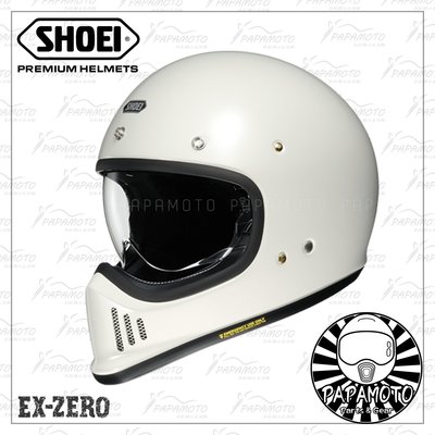 【趴趴騎士】SHOEI EX-ZERO 白色 山車帽 復古越野安全帽