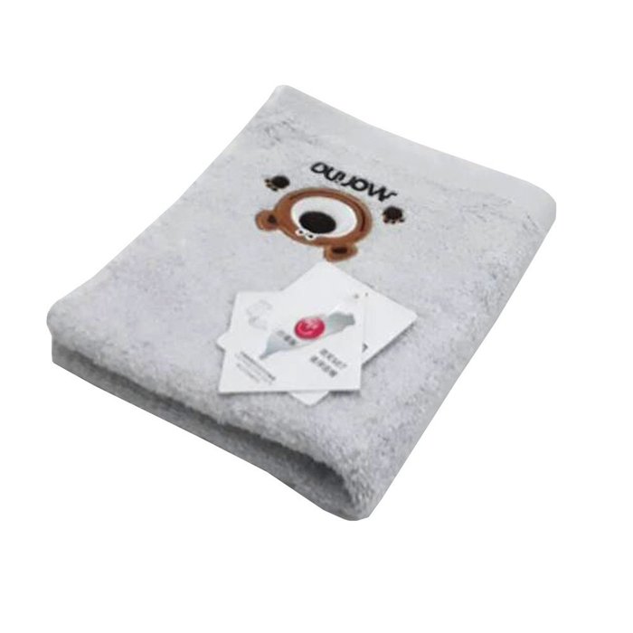 【MORINO摩力諾】純棉素色動物刺繡毛巾(超值5條組)免運