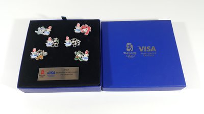 [銀九藝] 早期 VISA 2008 北京奧運會 證章 胸章 紀念章 3套一盒 (2)