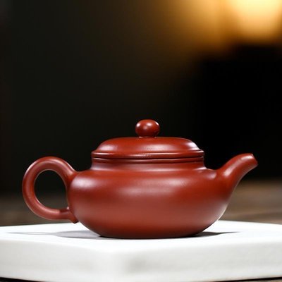 熱銷 宜興紫砂壺名家手工原礦大紅袍仿古壺茶壺茶具家用套裝泡茶250cc 可開發票