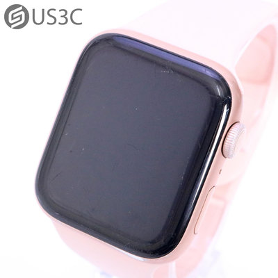 【US3C-高雄店】【一元起標】台灣公司貨 Apple Watch 6 44mm GPS版 金色 鋁合金錶殼 粉色矽膠運動錶帶 蘋果手錶 智慧型手錶 智能手錶