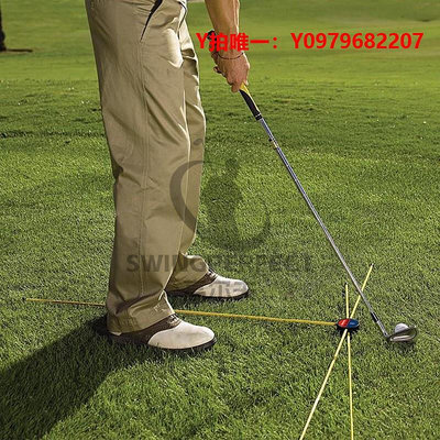 推桿練習器SKLZ同款高爾夫三桿校準指示棒尖頭4孔2滑軌底座方向桿揮桿練習器