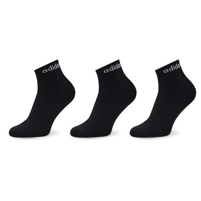 ADIDAS愛迪達英文字母襪子 黑色運動襪 3雙裝 腳踝襪 IC1305