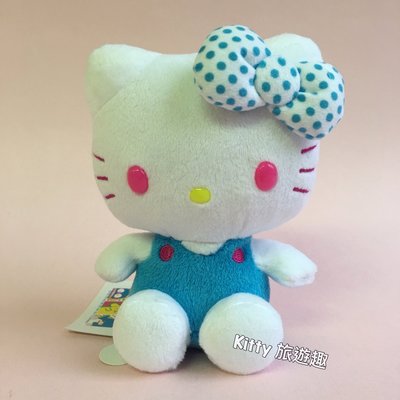 [Kitty 旅遊趣] Hello Kitty 經典藍色坐姿玩偶 凱蒂貓 經典娃娃 絨毛娃娃 絨毛玩偶 經典系列