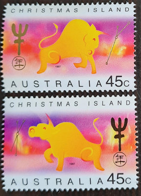 澳洲郵票生肖牛年郵票1997年發行特價