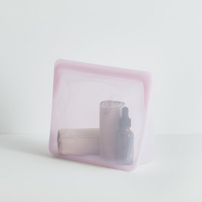☘小宅私物 ☘ 美國 Stasher 站站型 環保按壓式 矽膠密封袋 (彩虹-粉紅) 食物袋 保鮮袋 夾鏈袋 收納袋