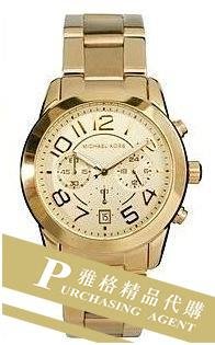 雅格時尚精品代購Michael Kors 金色精鋼 陶瓷水鑽 三環 手錶 腕錶 經典手錶 MK5726 美國正品