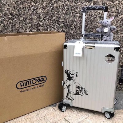 二手（98成新）Rimowa x Steiff 20寸 泰迪熊限量版 行李箱 拉桿箱 鋁殼拉桿箱 旅行 行李箱