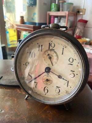 阿公的舊情人 早期 機械 鬧鐘 日本製 銅製 老時鐘