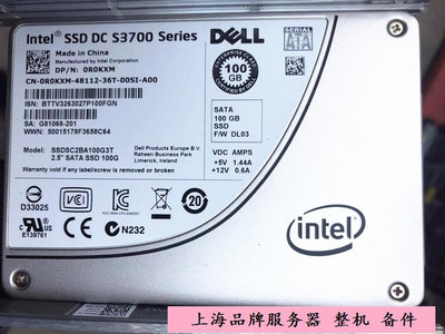 DELL 100G SSD INTEL S3700 100G R0KXM 400G 6XJ05 SATA固態硬碟