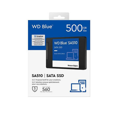 WD Blue SA510 500GB 2.5吋 SATA SSD 固態硬碟 (WD-SA510-500G)