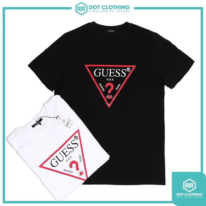 就是要錢不要貨 Dot聚點正韓國公司貨guess Korea 經典倒三角簍空大logo 黑白兩色秀智代言 Yahoo奇摩拍賣